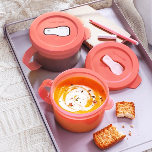 🥣Crystalwave soup mug AUTHENTIC TUPPERWARE BRAND🍜🥄♻️ - Picture 2 of 4